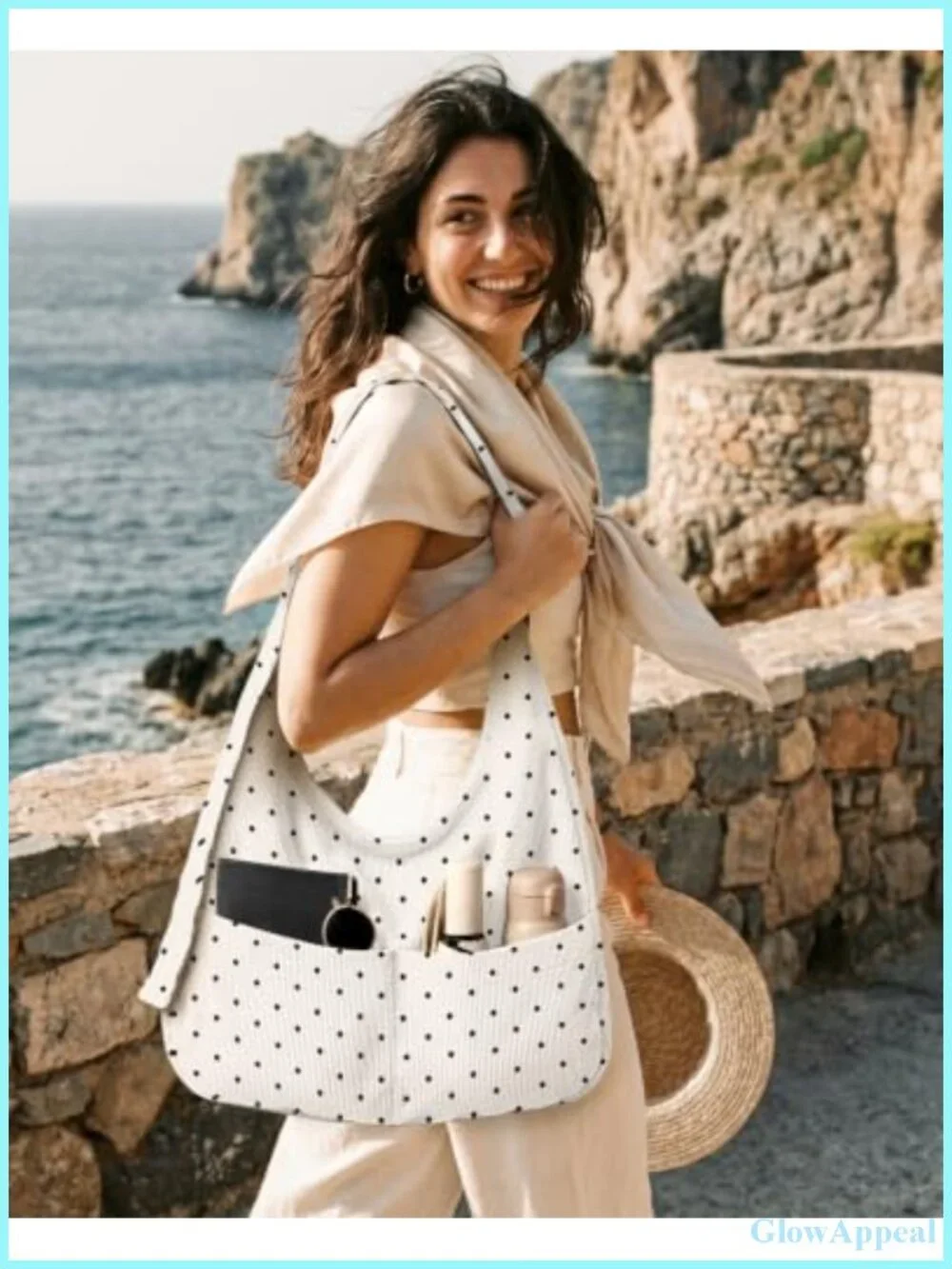 Large Corduroy Hobo Bag for Women Slouchy Shoulder Crossbody Tote with Zipper